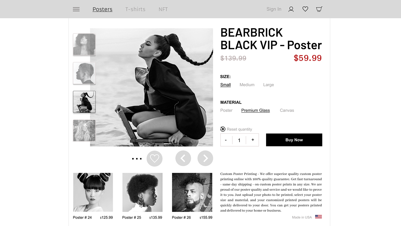 BearBrick Black VIP - Poster Concept