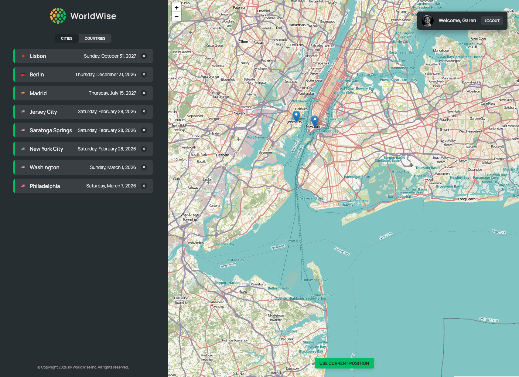Worldwide Cities - Frontend Edition