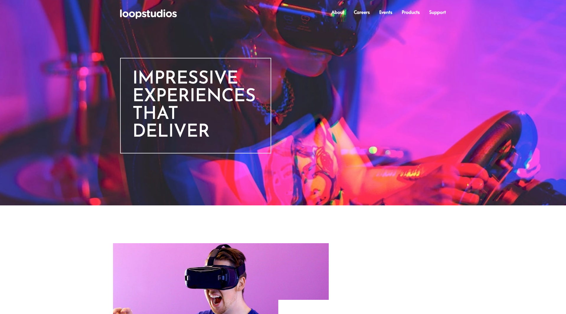 Responsive Landing Page 'Loop Studios'
